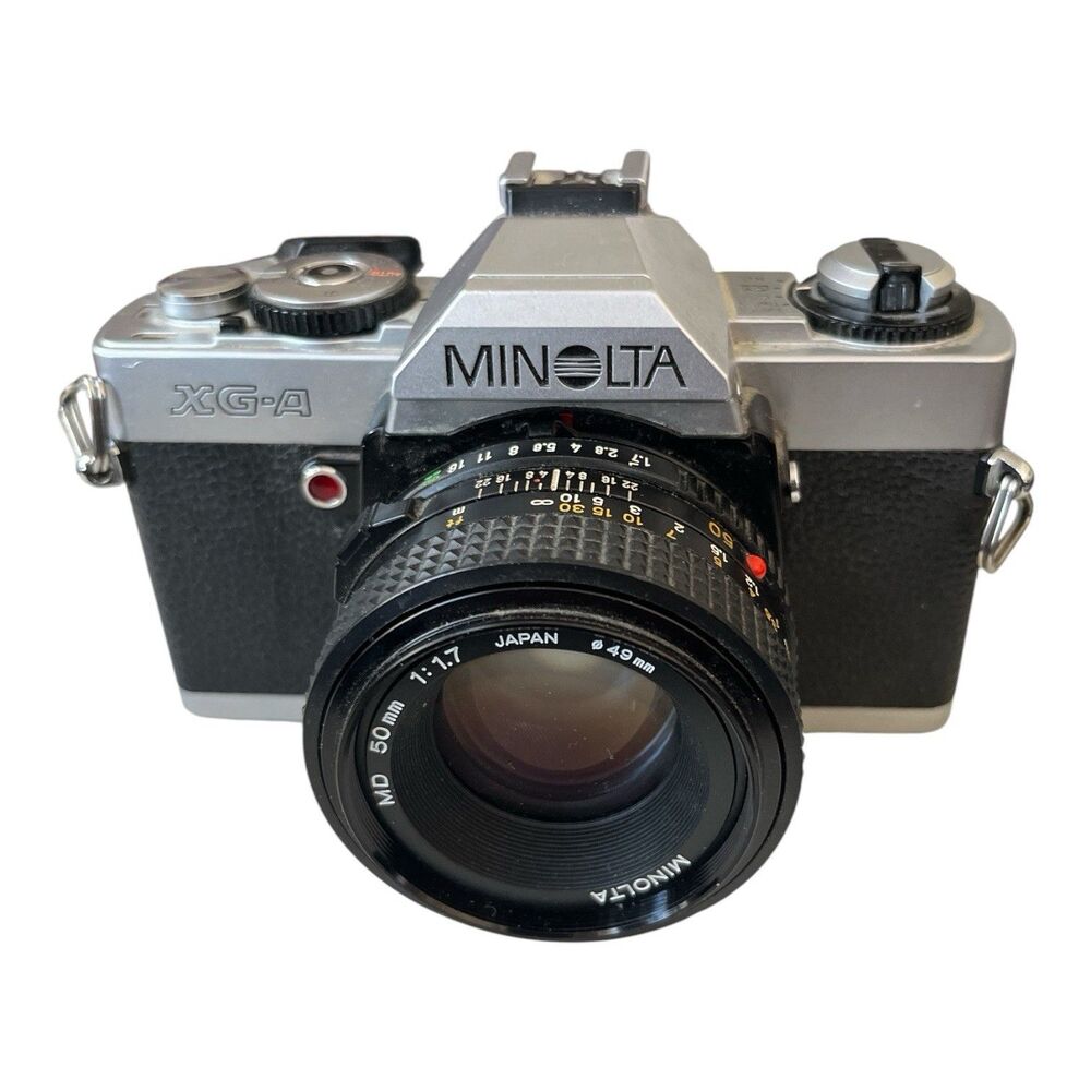 Minolta XG-A 35mm SLR Film Camera 50mm 1:1.7 Lens Untested PARTS ONLY